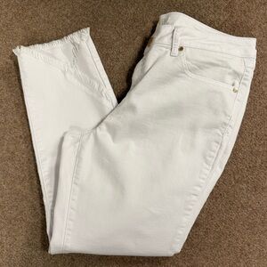 1822 Denim Raw Hem High-Rise Cropped Jeans